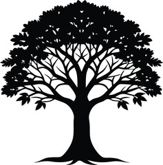 Obraz premium Tree silhouette victor illustration