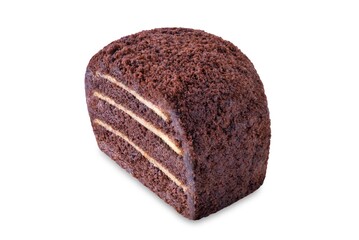 Chocolate cake in the form of ball on a white isolated background