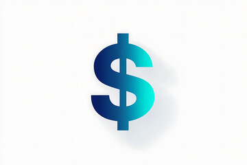 A simple and clean dollar symbol icon ($) designed in a minimalist style