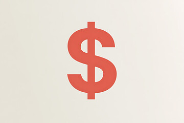 A simple and clean dollar symbol icon ($) designed in a minimalist style