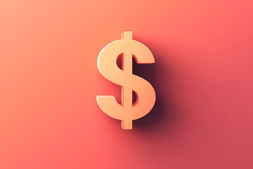 A simple and clean dollar symbol icon ($) designed in a minimalist style