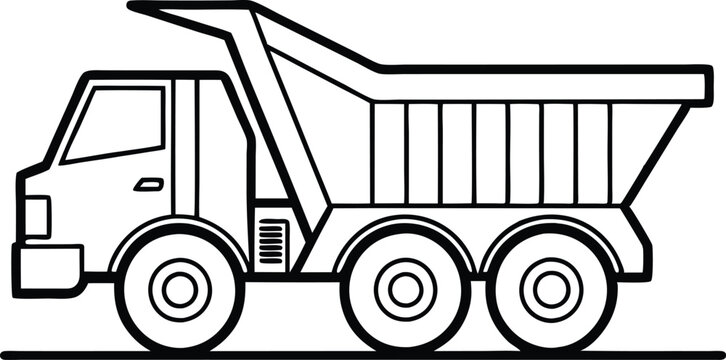 recommend clip art:  dump truck line art vector  illustration 