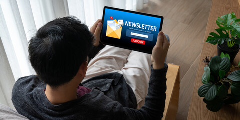 newsletter signup page on computer for customer to subscribe snugly newsletter update information to subscriber