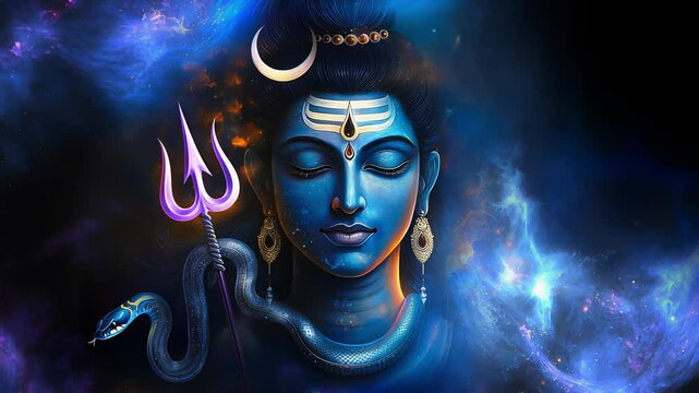 A video on God Shiva presents the majestic deity in various forms, from his meditative