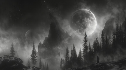 moon in the darkness