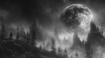 moon in the darkness