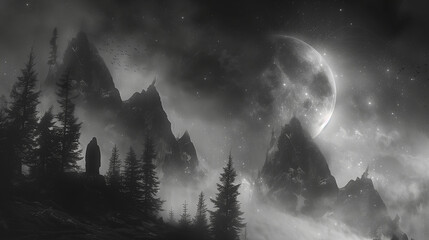 moon in the darkness