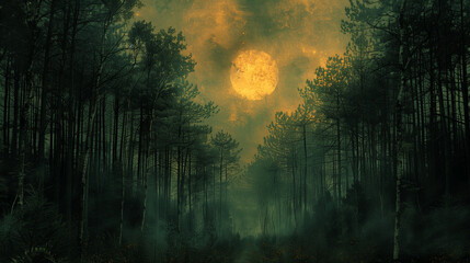 forest in the night