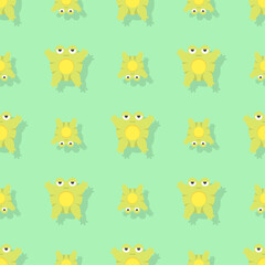 Fototapeta premium Seamless Pattern Abstract Elements Animal Frog Vector Design Style Background Illustration Texture For Prints Textiles, Clothing, Gift Wrap, Wallpaper, Pastel