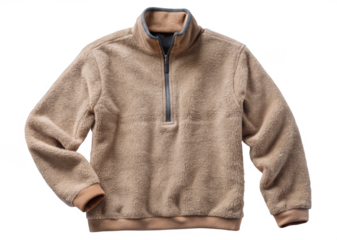 Fleece Pullover on transparent background.