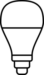 Bulb thin line icon. Light Bulb. Idea sign, solution, thinking concept. Trendy stroke UI signs for website or app, isolated on white background.