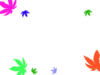 Chaotic Leaf On White Background.  Spring Sale Vector Illustration. 