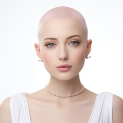 Beautiful Headless Female Portraits on White Background for Animation Mapping