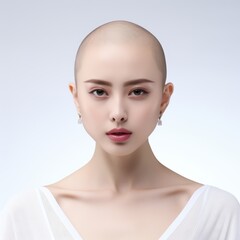 Beautiful Headless Female Portraits on White Background for Animation Mapping