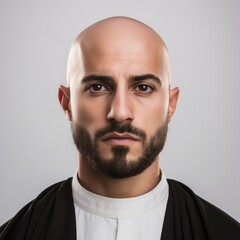 Handsome Male Portraits on White Background for Face Mapping