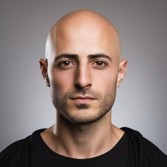 Handsome Male Portraits on White Background for Face Mapping