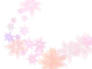 Spring flowers falling vector illustration. Japanese sakura petals spring confetti.