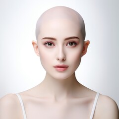 Beautiful Headless Female Portraits on White Background for Animation Mapping