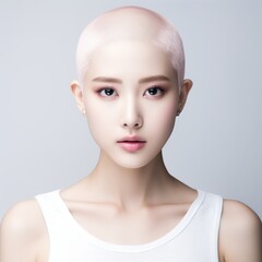 Beautiful Headless Female Portraits on White Background for Animation Mapping