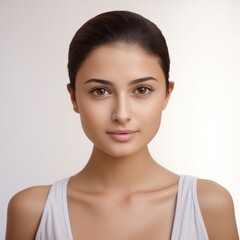 Beautiful Headless Female Portraits on White Background for Animation Mapping