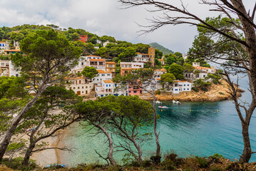 Naklejka premium Calas de Sa Tuna y Aiguafreda, Begur, Catalonia, Spain
