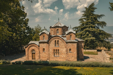 Fototapeta premium Building of Saint Pantelejmon monastery near Skopje North Macedonia