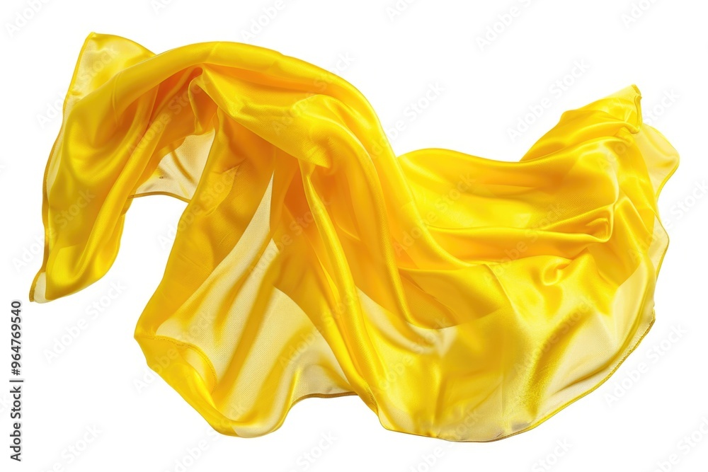 Aufkleber a high-quality image of a yellow cloth against a white background, perfect for use in textile or des