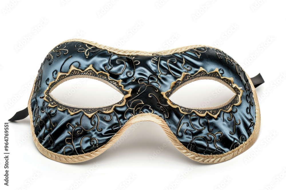 Poster a mysterious mask on a white background, great for abstract or design concepts