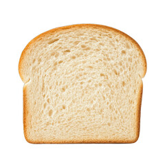 A fresh slice of white bread, perfect for sandwiches or toast. Soft texture and light color make it an ideal breakfast choice. transparent background