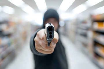 Retail Robbery Scene | Crime in Action and Law Enforcement Investigation at Storefront