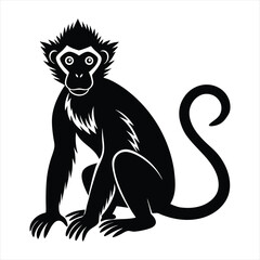 monkey silhouette vector