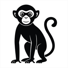 monkey silhouette vector