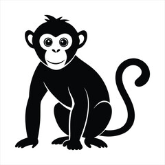 monkey silhouette vector