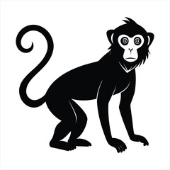 monkey silhouette vector