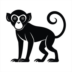 monkey silhouette vector