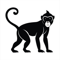 monkey silhouette vector