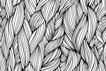 Coloring book illustration of a cozy striped knitted pattern