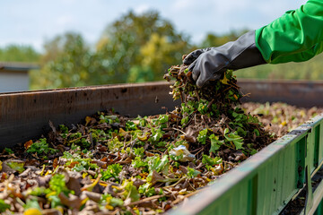 Fototapeta premium Biogas Production from Organic Waste | Sustainable Energy Generation and Eco-Friendly Waste Management