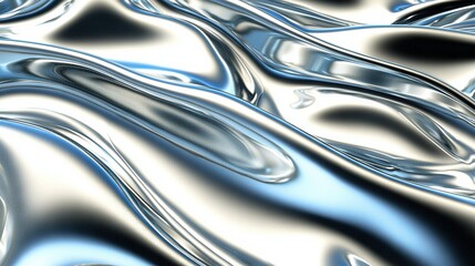   A high-resolution photo of a close-up of a shiny metal surface with intricate blue and white patterns adorning its top and bottom edges