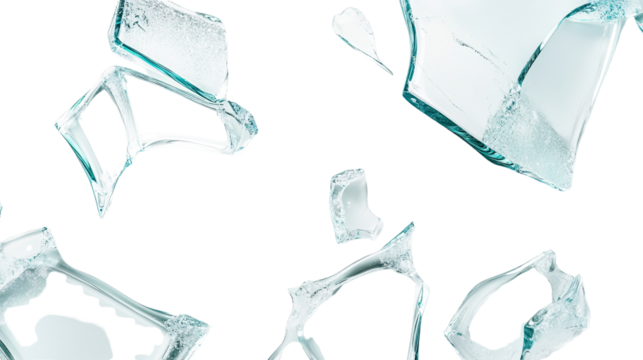 broken glass transparent background