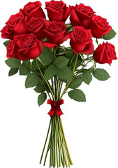 bouquet of red roses