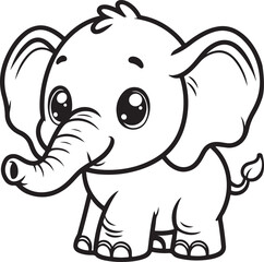 Baby elephant silhoutte design
