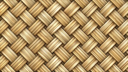 Woven straw texture, natural feel, representing craftsmanship in earth tones with copy space