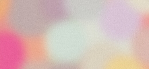 Blurred pastel background on white background with grainy texture