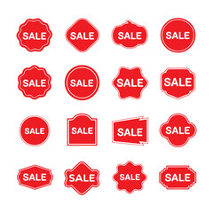 Flat blue sale vector shopping tag Collection 