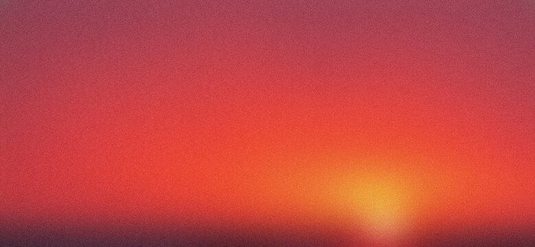 Red blurred sunset texture with noises