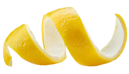 Lemon peel isolated on white background