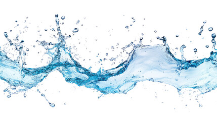 splash of blue liquid on transparent background