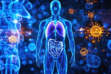 Inside the Human Body: A 3D Visualization of Internal Organs and the Immune System