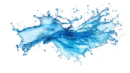 splash of blue liquid on transparent background
